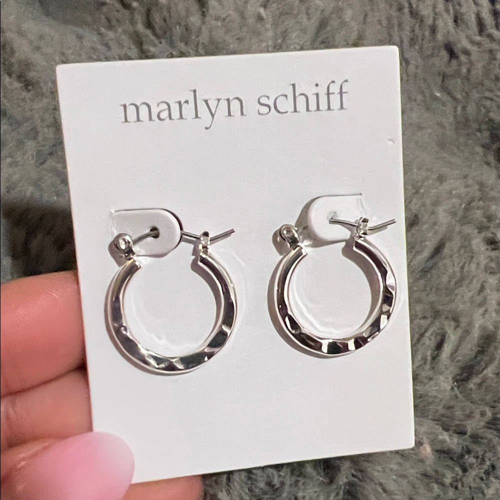 MARLYN SCHIFF Textured Hoop Earrings